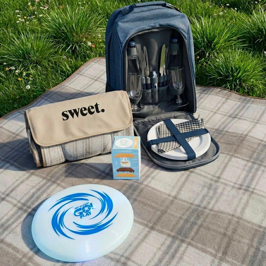 Picnic backpack set branded swag